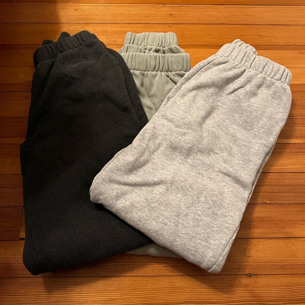 THREE PAIRS OF BRANDY SWEATS